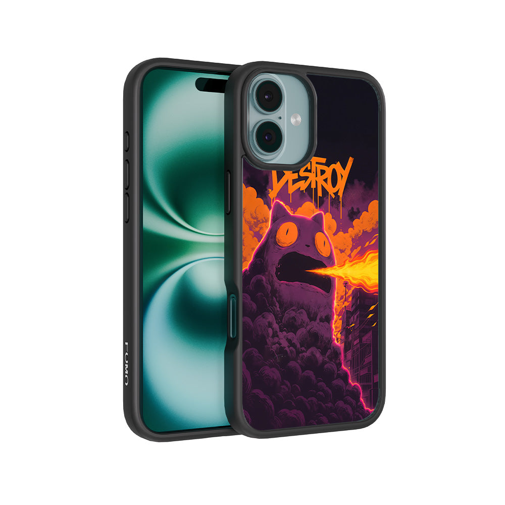 Destroy Cityscape 3D Skin with Shockguard Armour Magsafe Case for Apple iPhone 16 Plus