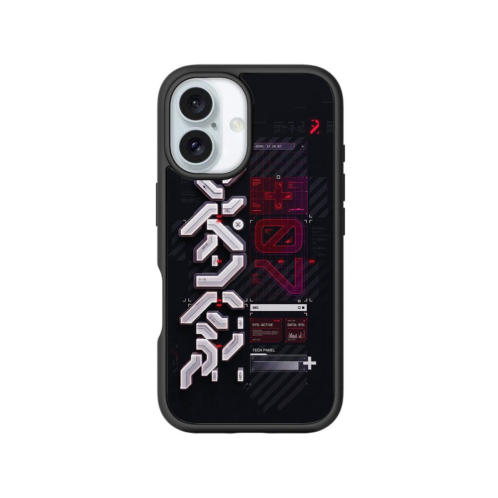 Tech Panel System Update 3D Skin with Shockguard Armour Magsafe Case for Apple iPhone 16