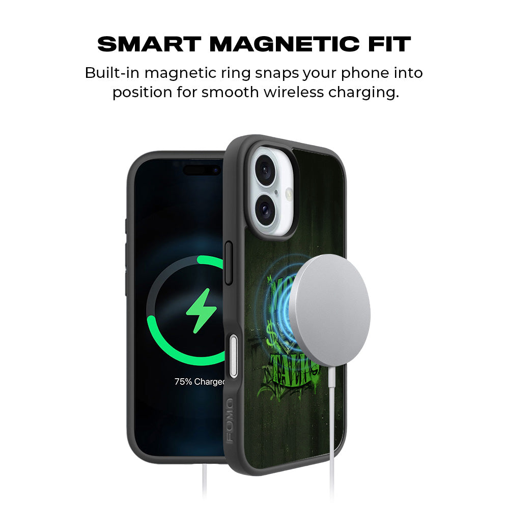 Money Talks 3D Skin with Shockguard Armour Magsafe Case for Apple iPhone 16 and 16 Plus