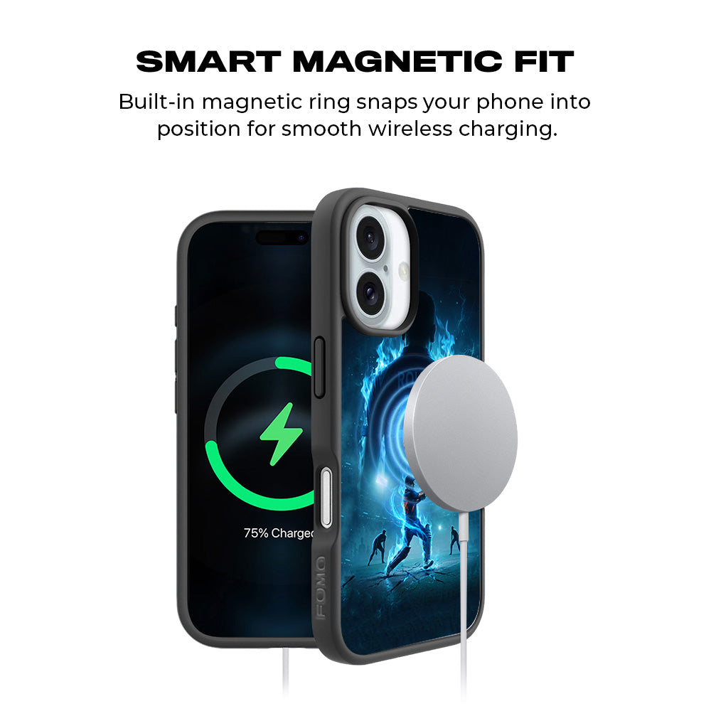 Rohit Sharma Hitman 45 Sports 3D Skin with Shockguard Armour Magsafe Case for Apple iPhone 16 Plus