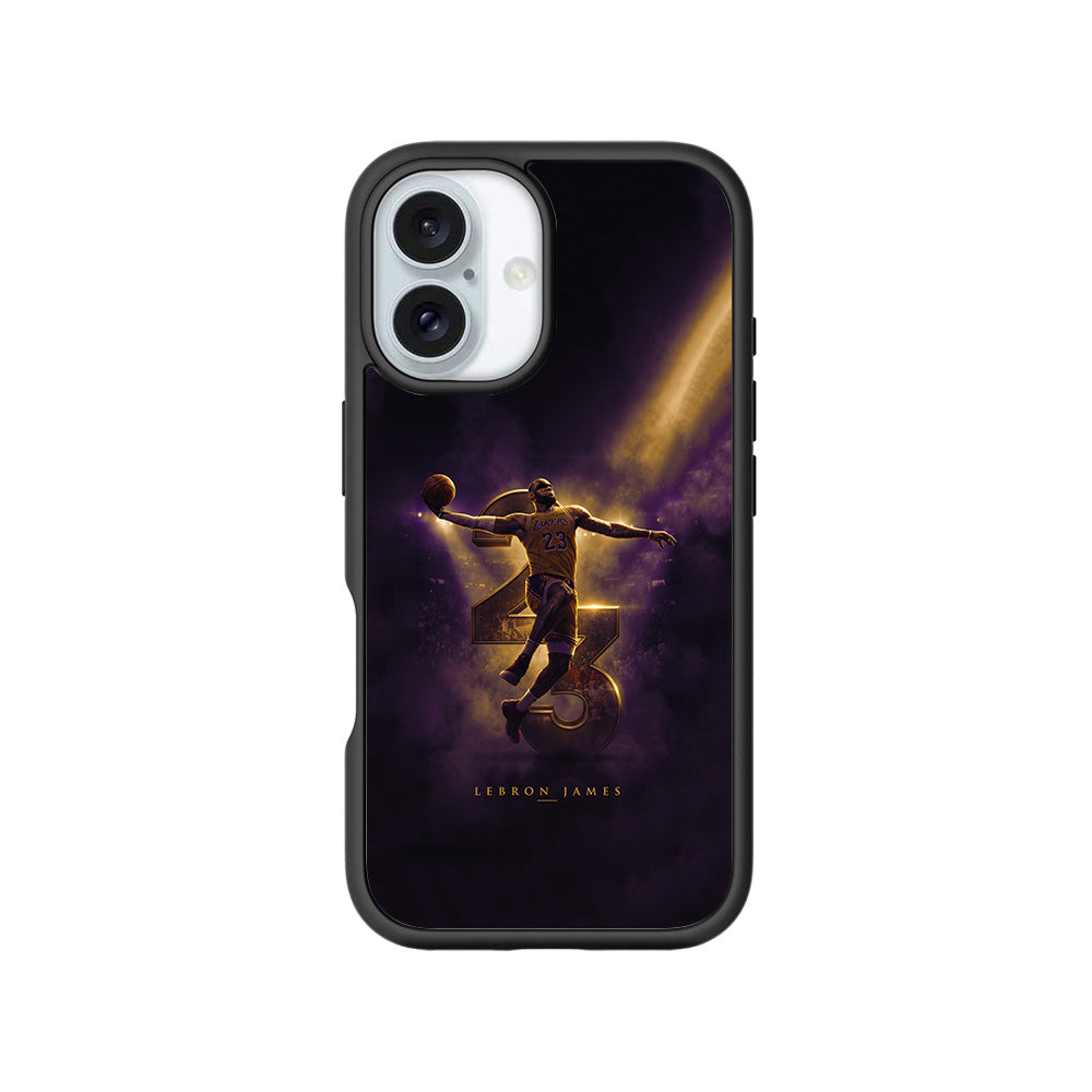 LeBron James King 23 Basketball Sports 3D Skin with Shockguard Armour Magsafe Case for Apple iPhone 16