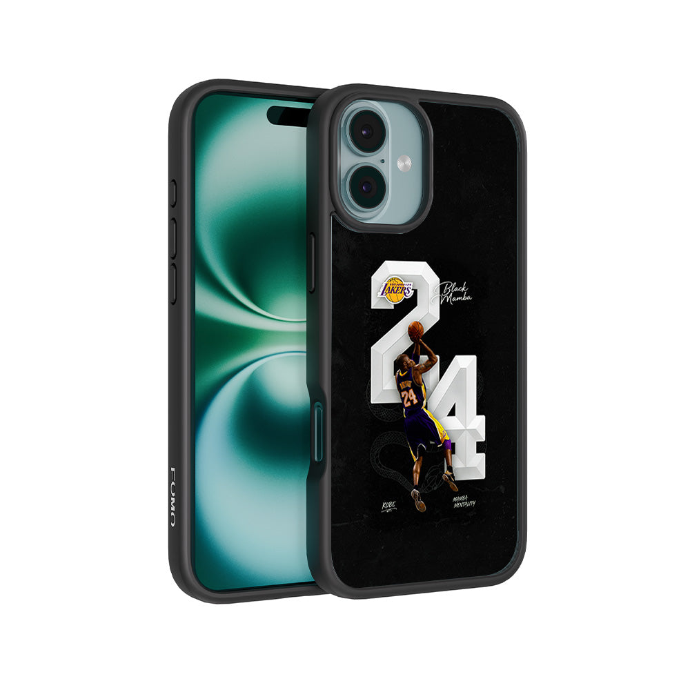 Kobe Bryant Black Mamba 24 Basketball Sports 3D Skin with Shockguard Armour Magsafe Case for Apple iPhone 16 Plus