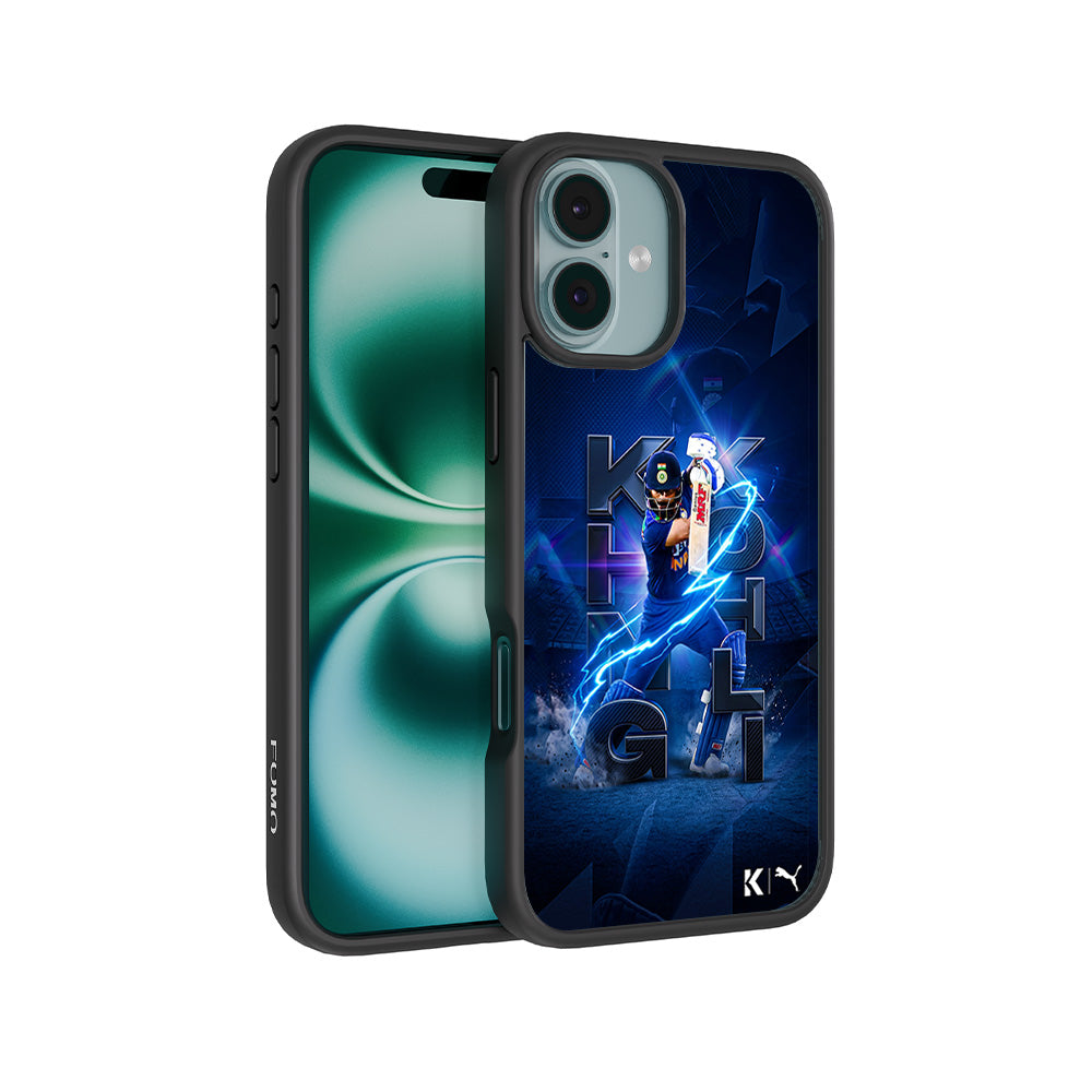 Virat Kohli King Kohli Cricket Sports 3D Skin with Shockguard Armour Magsafe Case for Apple iPhone 16 Plus