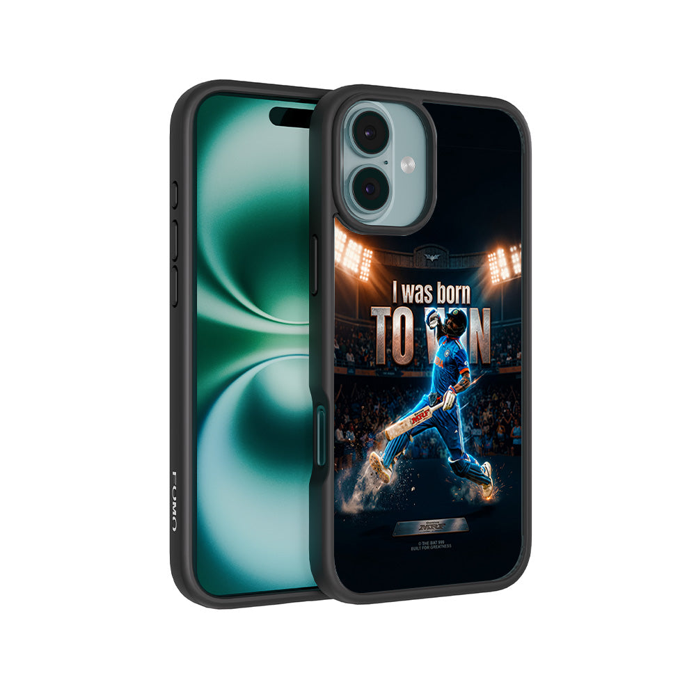 Virat Kohli Born To Win Cricket Sports 3D Skin with Shockguard Armour Magsafe Case for Apple iPhone 16