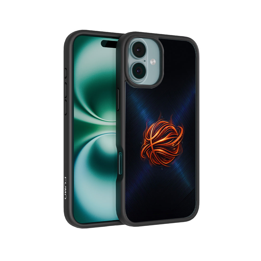 Basketball Inferno Sports 3D Skin with Shockguard Armour Magsafe Case for Apple iPhone 16