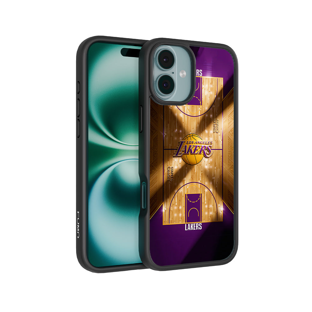 Lakers Championship Court Sports 3D Skin with Shockguard Armour Magsafe Case for Apple iPhone 16 Plus