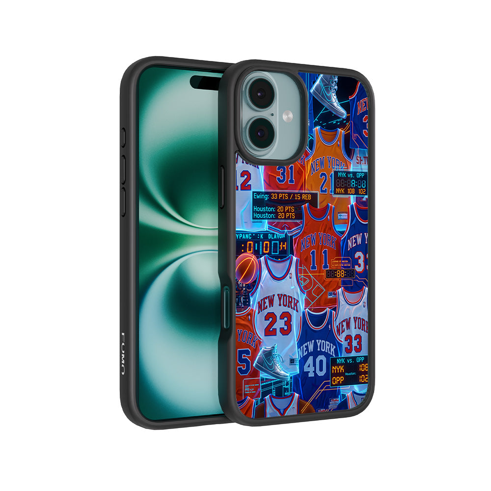 New York Knicks Retro Jerseys Sports 3D Skin with Shockguard Armour Magsafe Case for Apple iPhone 16