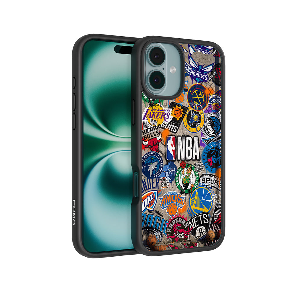 NBA Sticker Style Sports 3D Skin with Shockguard Armour Magsafe Case for Apple iPhone 16