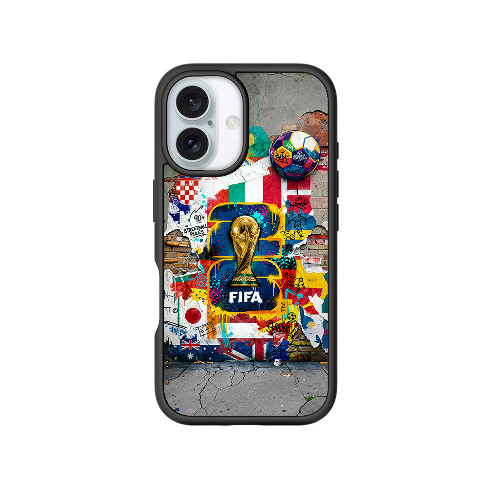 FIFA World Cup Streetstyle Sports 3D Skin with Shockguard Armour Magsafe Case for Apple iPhone 16 Plus