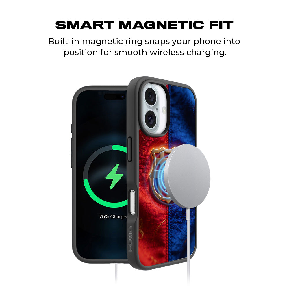 FC Barcelona Sports 3D Skin with Shockguard Armour Magsafe Case for Apple iPhone 16