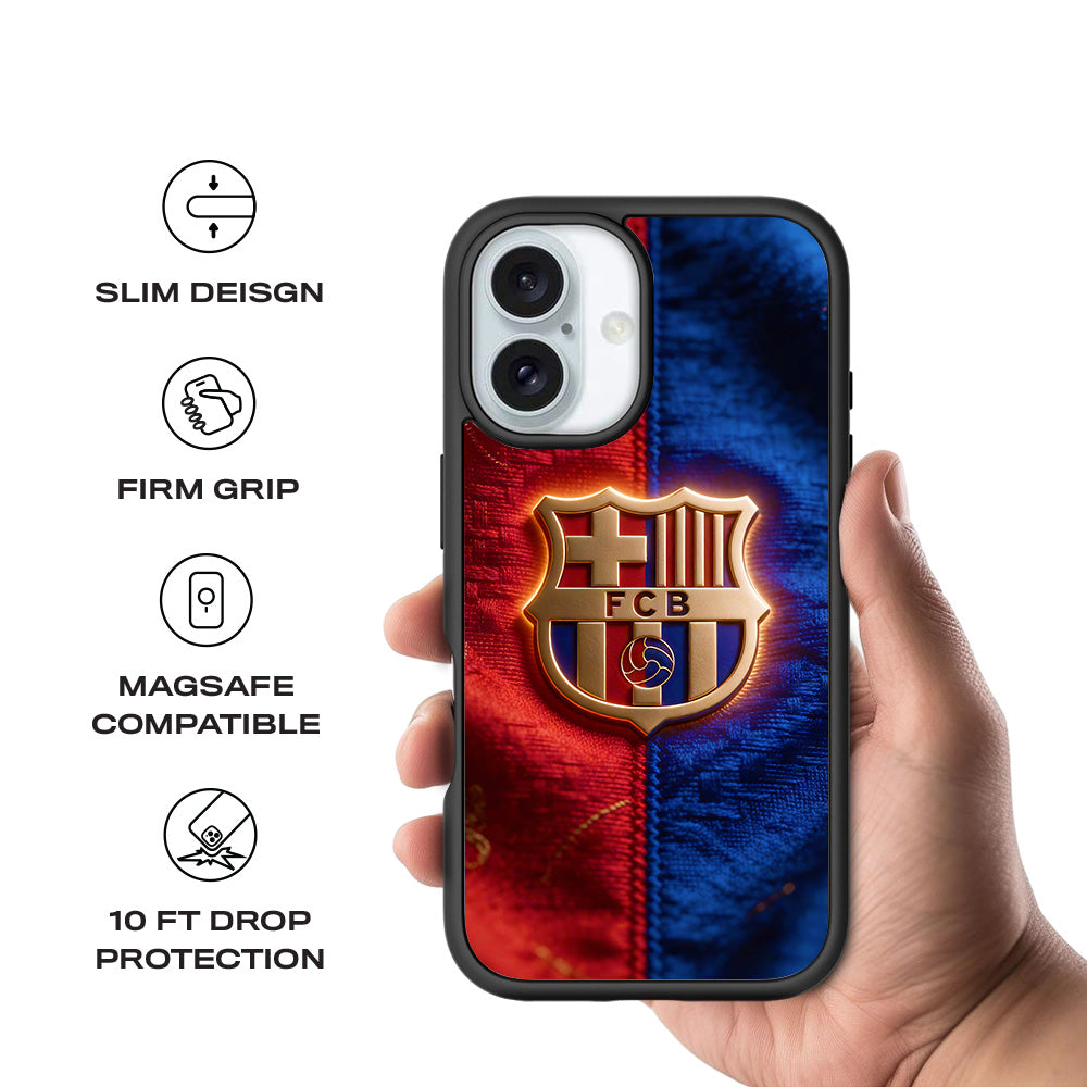 FC Barcelona Sports 3D Skin with Shockguard Armour Magsafe Case for Apple iPhone 16