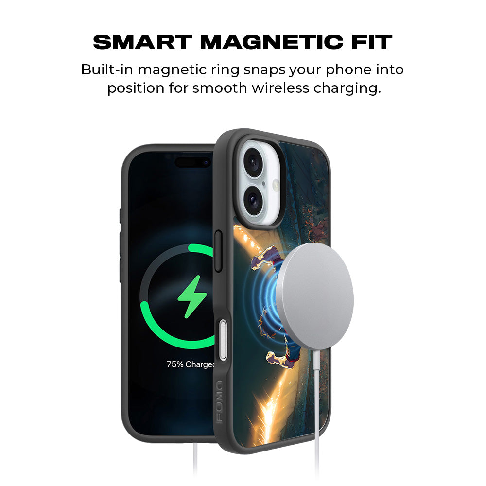 Rising Champion Messi 3D Skin with Shockguard Armour Magsafe Case for Apple iPhone 16