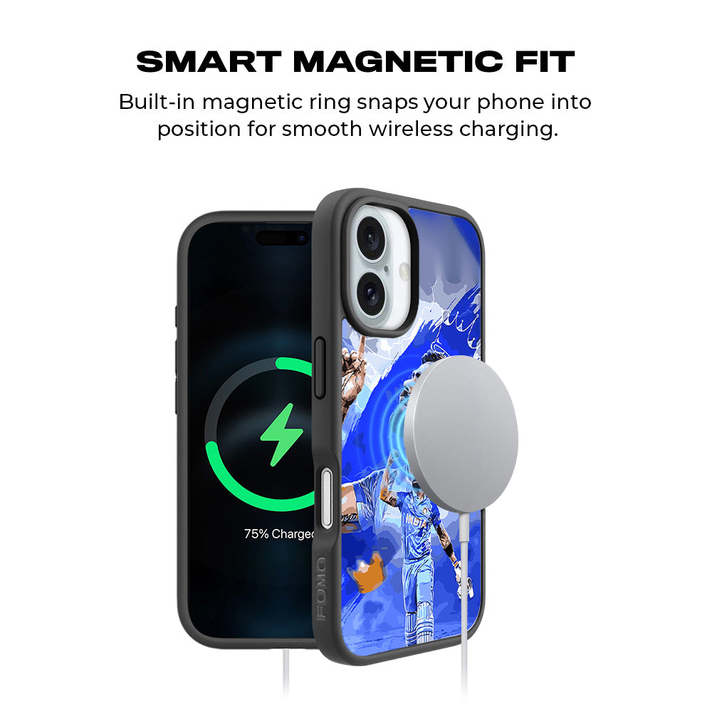 Virat Kohli Champion Sports 3D Skin with Shockguard Armour Magsafe Case for Apple iPhone 16