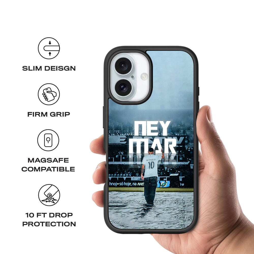 Neymar Powerful Presence Sports 3D Skin with Shockguard Armour Magsafe Case for Apple iPhone 16