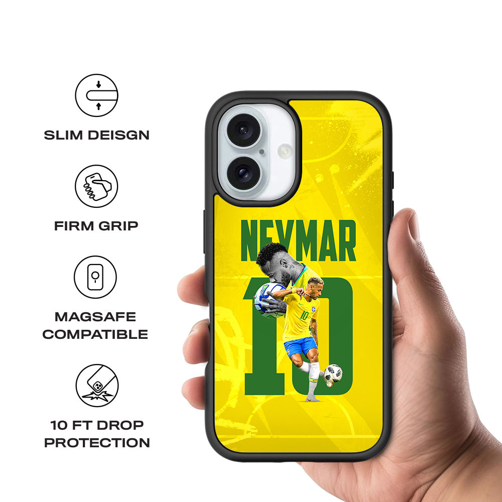 Neymar Da Silva Sports 3D Skin with Shockguard Armour Magsafe Case for Apple iPhone 16