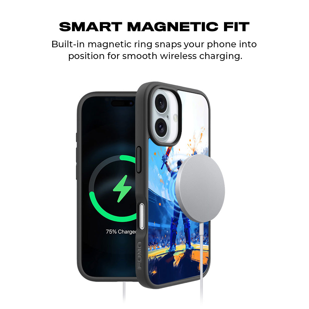 King Virat Kohli Sports 3D Skin with Shockguard Armour Magsafe Case for Apple iPhone 16