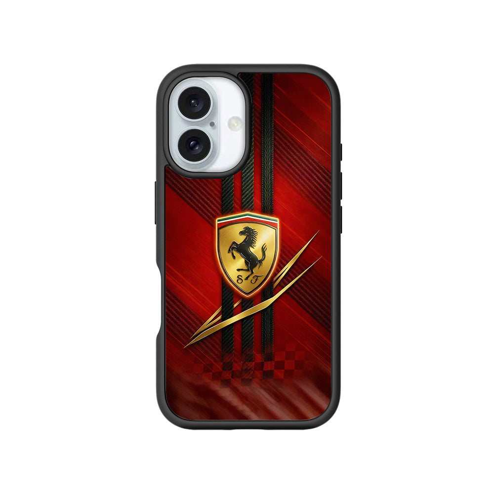 Ferrari 3D Skin with Shockguard Armour Magsafe Case for Apple iPhone 16 Plus
