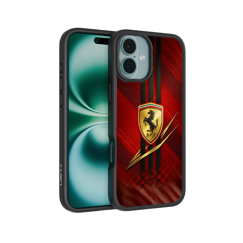 Ferrari 3D Skin with Shockguard Armour Magsafe Case for Apple iPhone 16 Plus