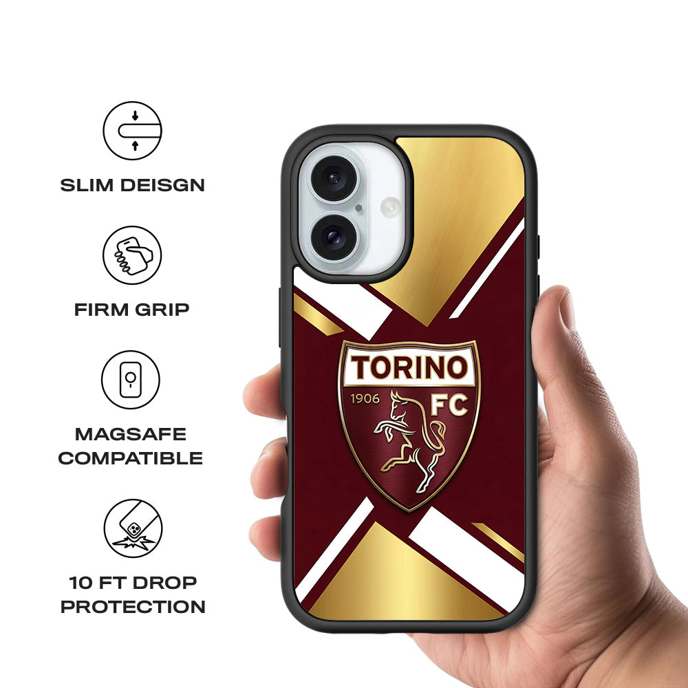 TORINO FC 1906 Sports 3D Skin with Shockguard Armour Magsafe Case for Apple iPhone 16
