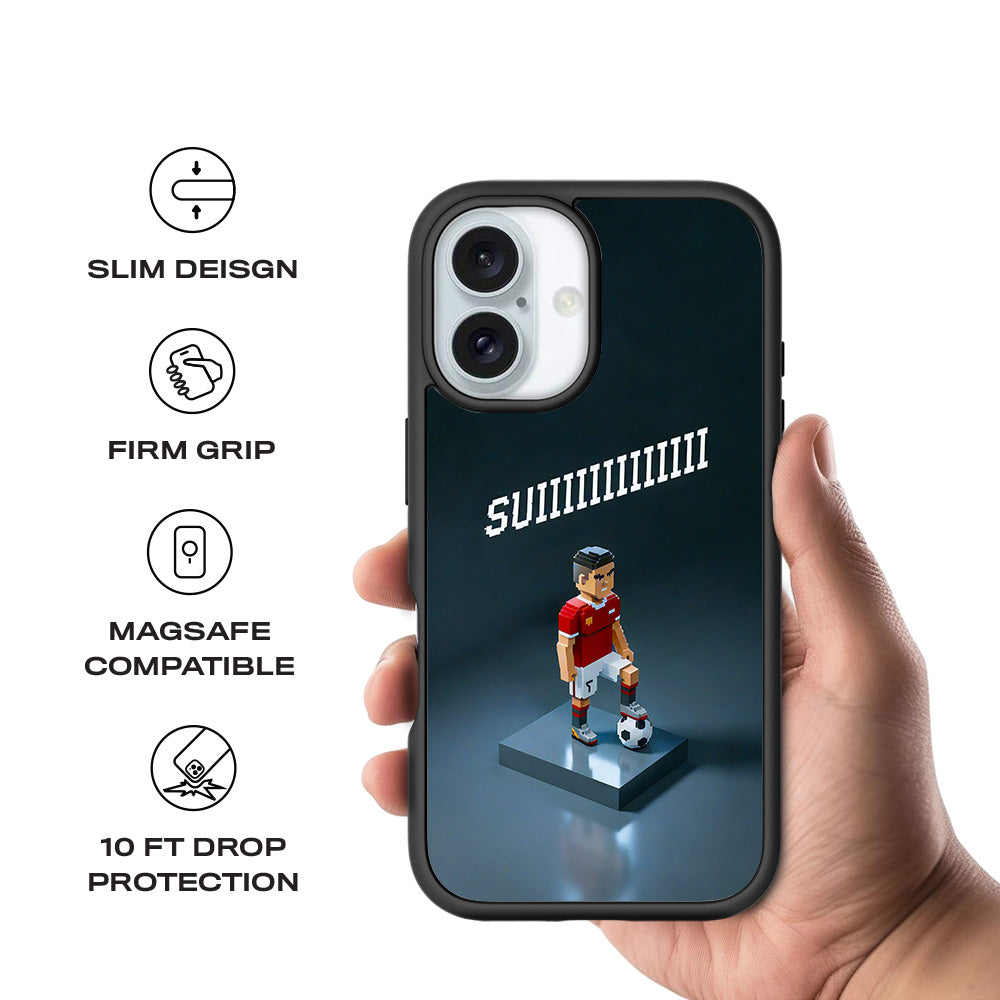 Legend Ronaldo 3D Skin with Shockguard Armour Magsafe Case for Apple iPhone 16