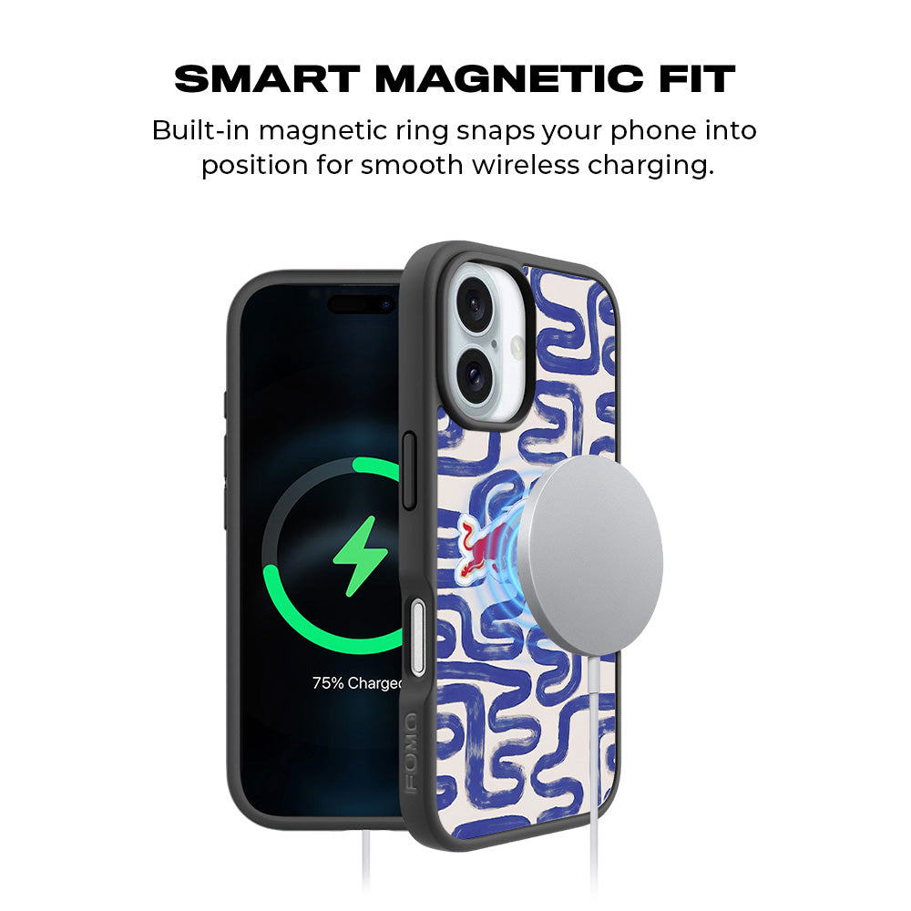 Red Bull Design 3D Skin with Shockguard Armour Magsafe Case for Apple iPhone 16