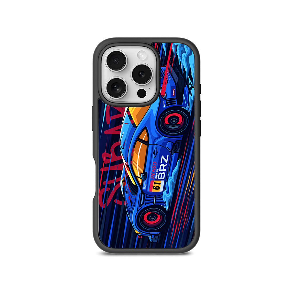 Subaru BRZ 3D Skin with Shockguard Armour Magsafe Case for Apple iPhone 16 Pro