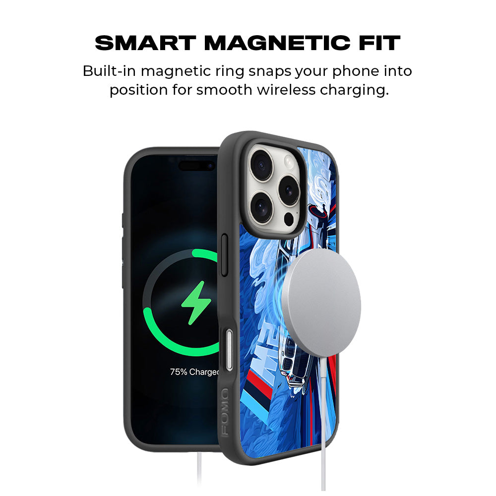 BMW M2 3D Skin with Shockguard Armour Magsafe Case for Apple iPhone 16 Pro