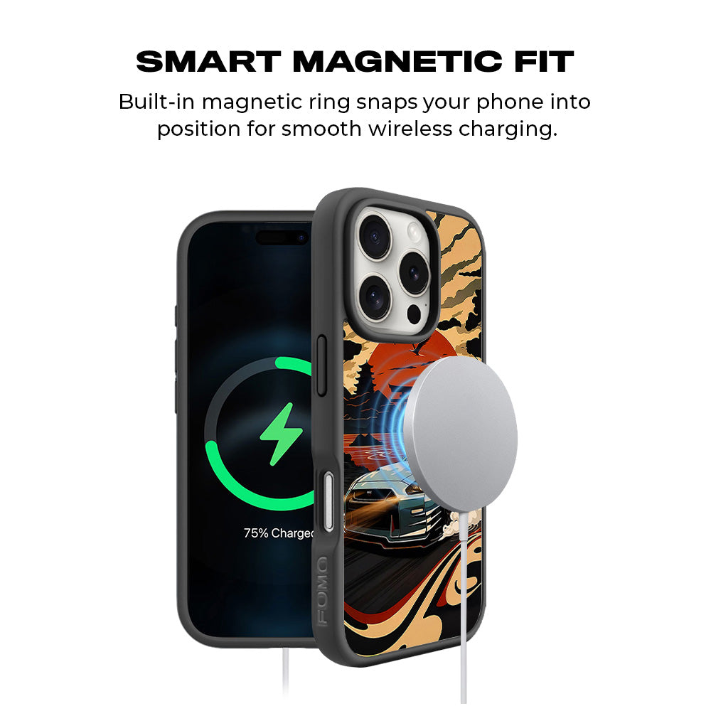 JDM Nissan GTR 3D Skin with Shockguard Armour Magsafe Case for Apple iPhone 16 Pro