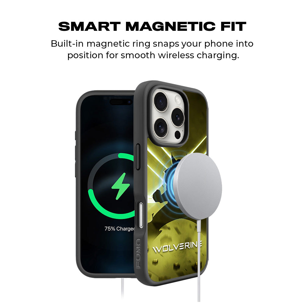 The Wolverine Comic 3D Skin with Shockguard Armour Magsafe Case for Apple iPhone 16 Pro