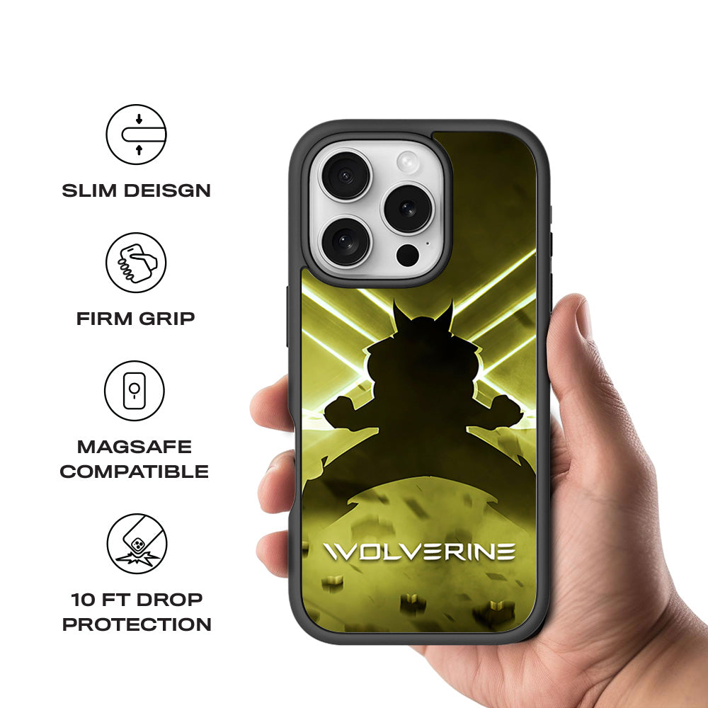 The Wolverine Comic 3D Skin with Shockguard Armour Magsafe Case for Apple iPhone 16 Pro