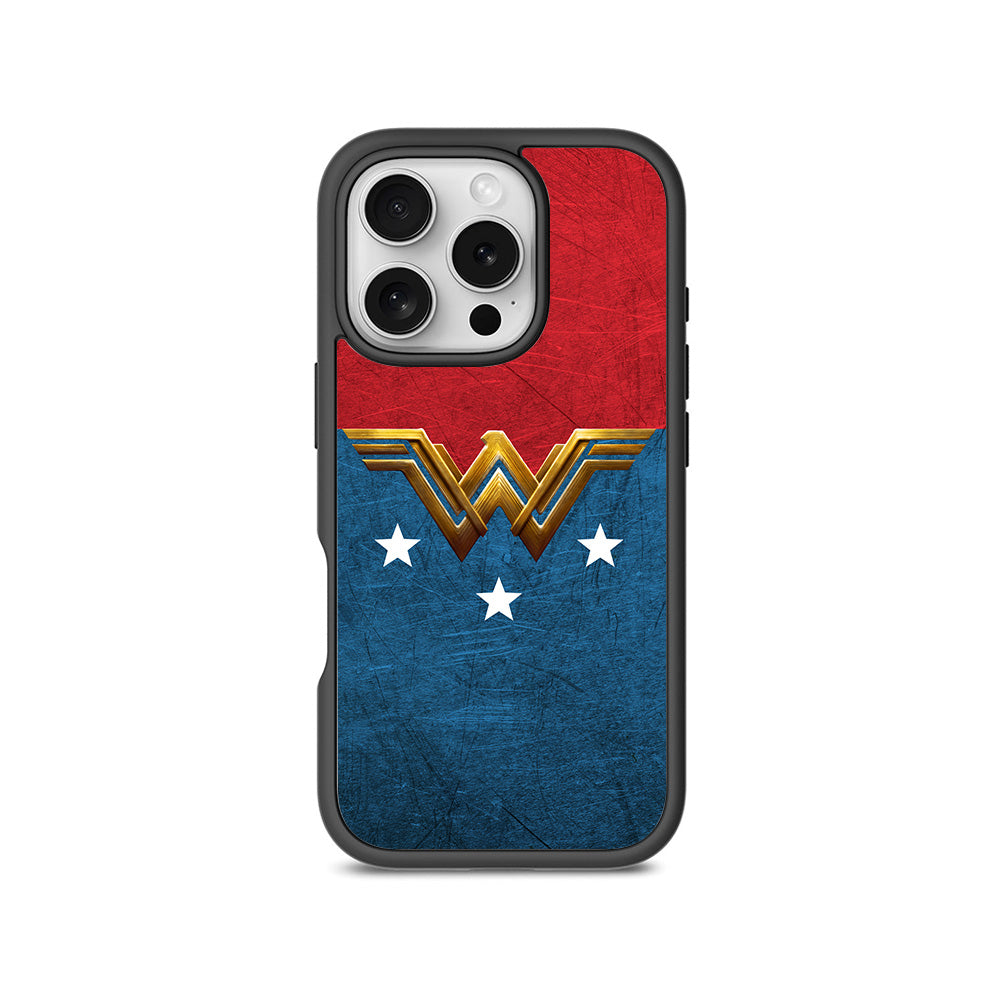 Wonder Woman Comic 3D Skin with Shockguard Armour Magsafe Case for Apple iPhone 16 Pro
