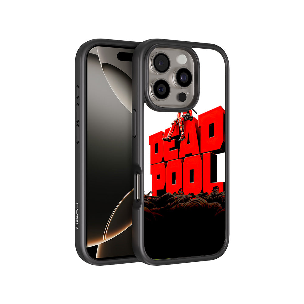 Deadpool on Top of Mayhem Comics 3D Skin with Shockguard Armour Magsafe Case for Apple iPhone 16 Pro