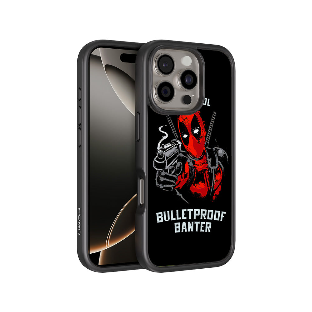 Deadpool - Bulletand 15 Plusof Banter Comics 3D Skin with Shockguard Armour Magsafe Case for Apple iPhone 16 Pro