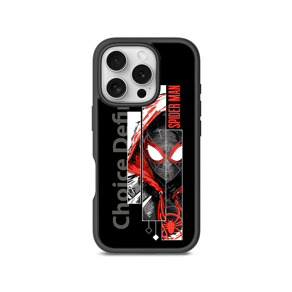 Spider-Man Choice Defines Comics 3D Skin with Shockguard Armour Magsafe Case for Apple iPhone 16 Pro