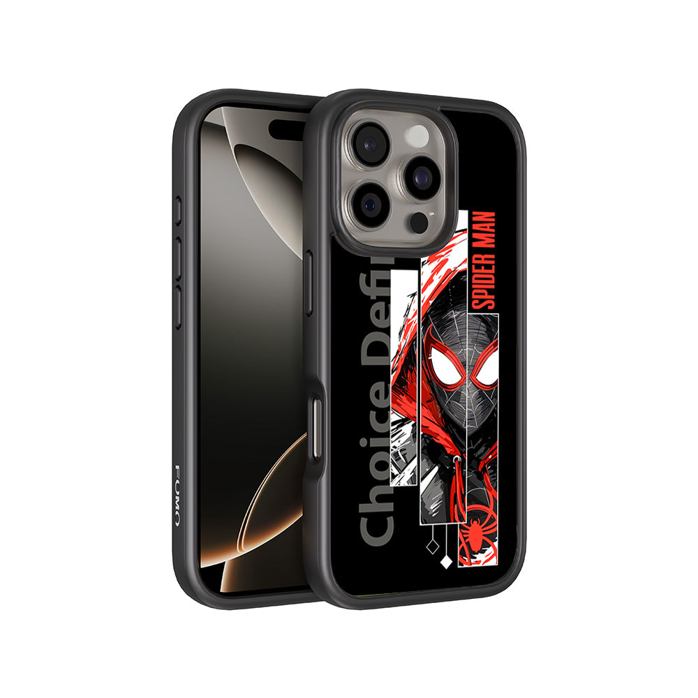 Spider-Man Choice Defines Comics 3D Skin with Shockguard Armour Magsafe Case for Apple iPhone 16 Pro