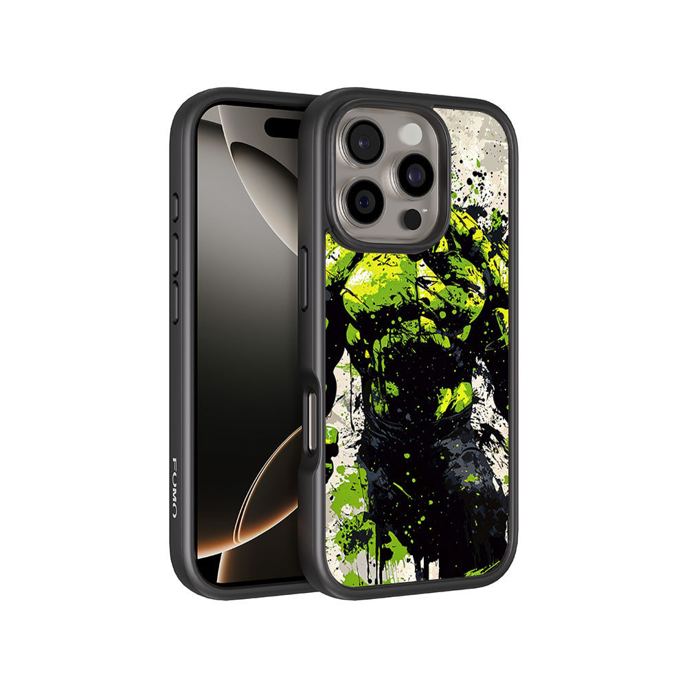 Savage Hulk Splash Comics 3D Skin with Shockguard Armour Magsafe Case for Apple iPhone 16 Pro Max