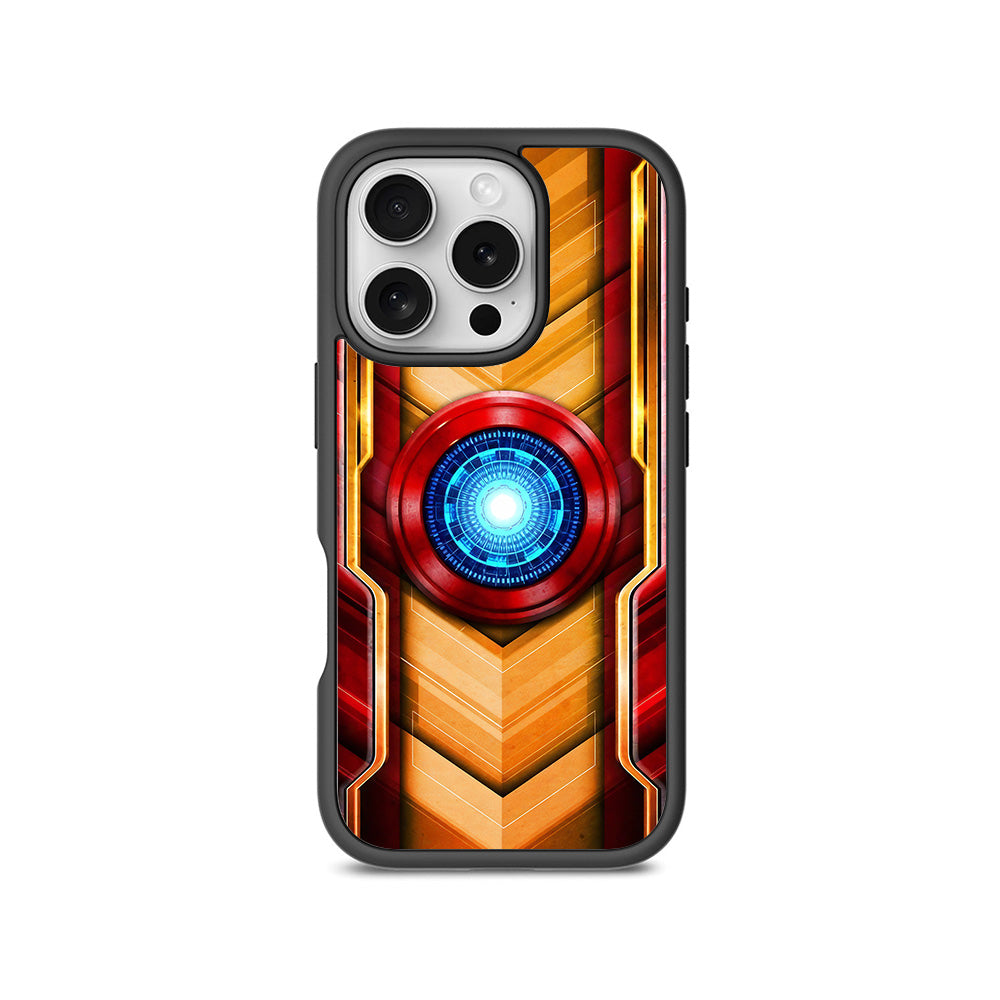 Iron Man Armor 3D Skin with Shockguard Armour Magsafe Case for Apple iPhone 16 Pro