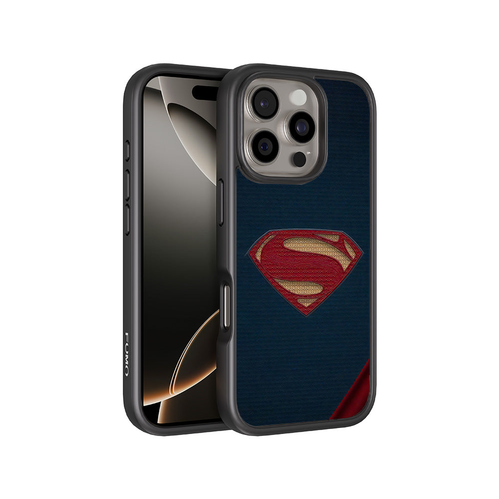 Superman Emblem 3D Skin with Shockguard Armour Magsafe Case for Apple iPhone 16 Pro