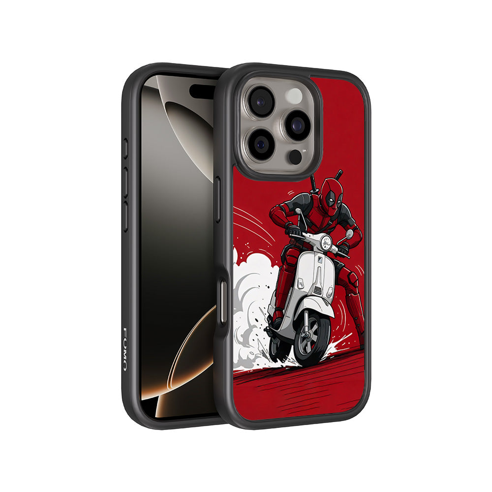Deadpool Ride 3D Skin with Shockguard Armour Magsafe Case for Apple iPhone 16 Pro Max