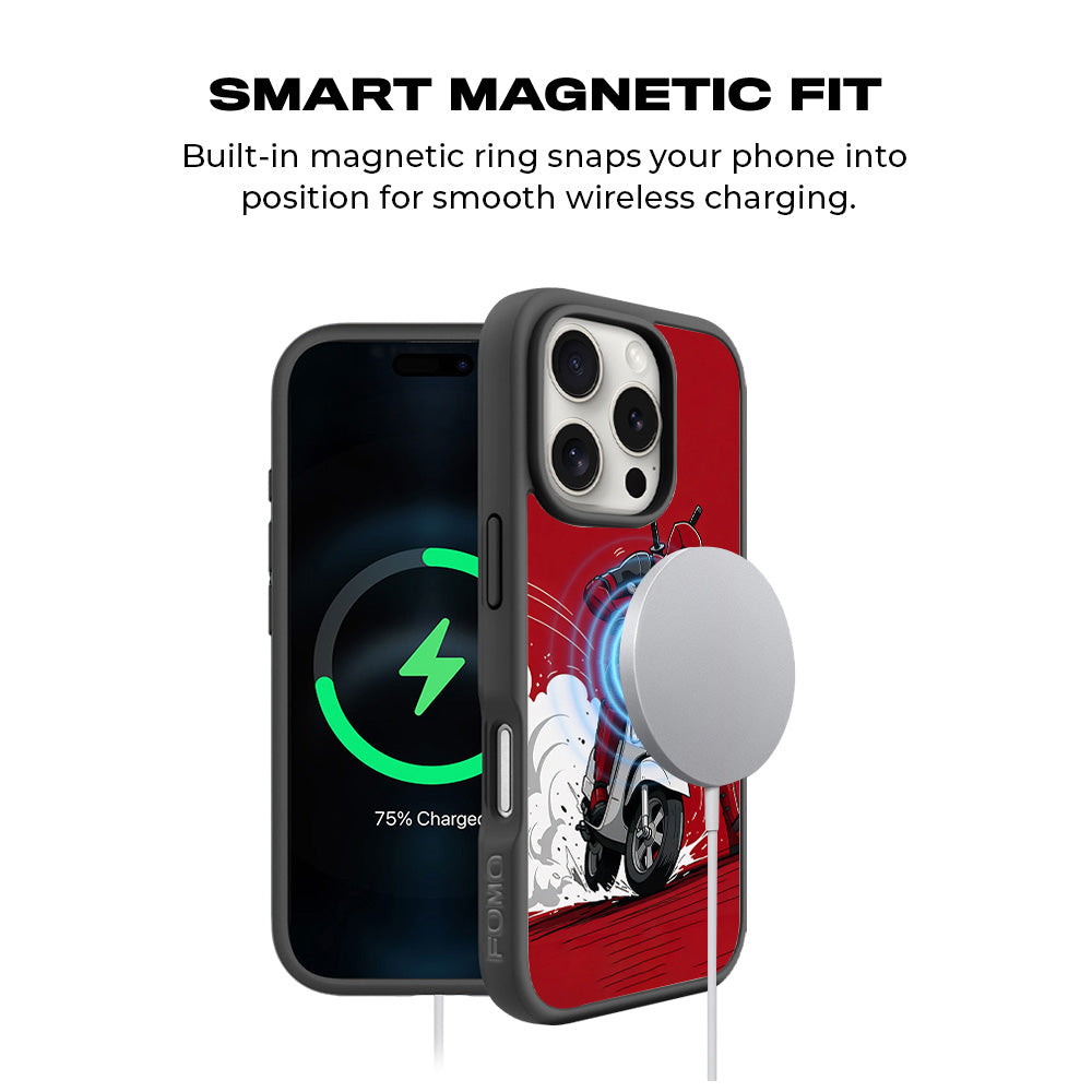 Deadpool Ride 3D Skin with Shockguard Armour Magsafe Case for Apple iPhone 16 Pro Max