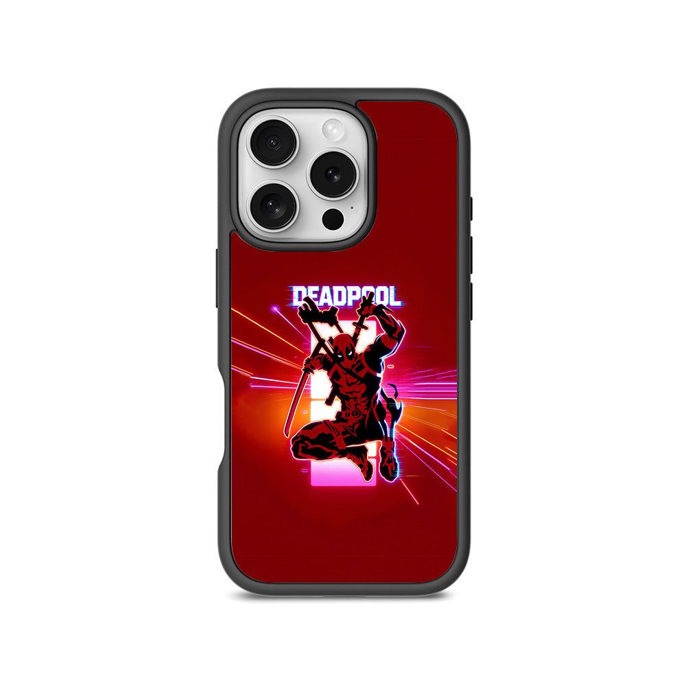 Deadpool Neon Outlaw 3D Skin with Shockguard Armour Magsafe Case for Apple iPhone 16 Pro