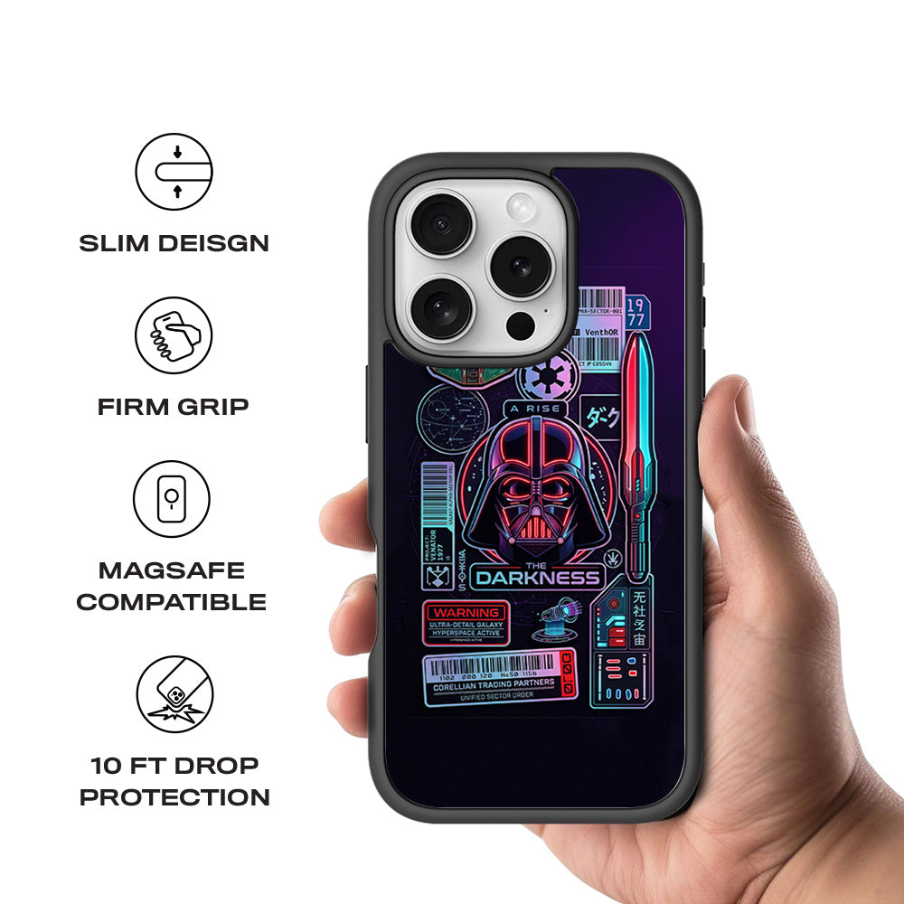Star Wars Rise of the Darkness 3D Skin with Shockguard Armour Magsafe Case for Apple iPhone 16 Pro