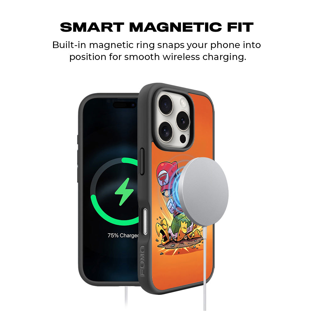 Super Mario Smash 3D Skin with Shockguard Armour Magsafe Case for Apple iPhone 16 Pro Max