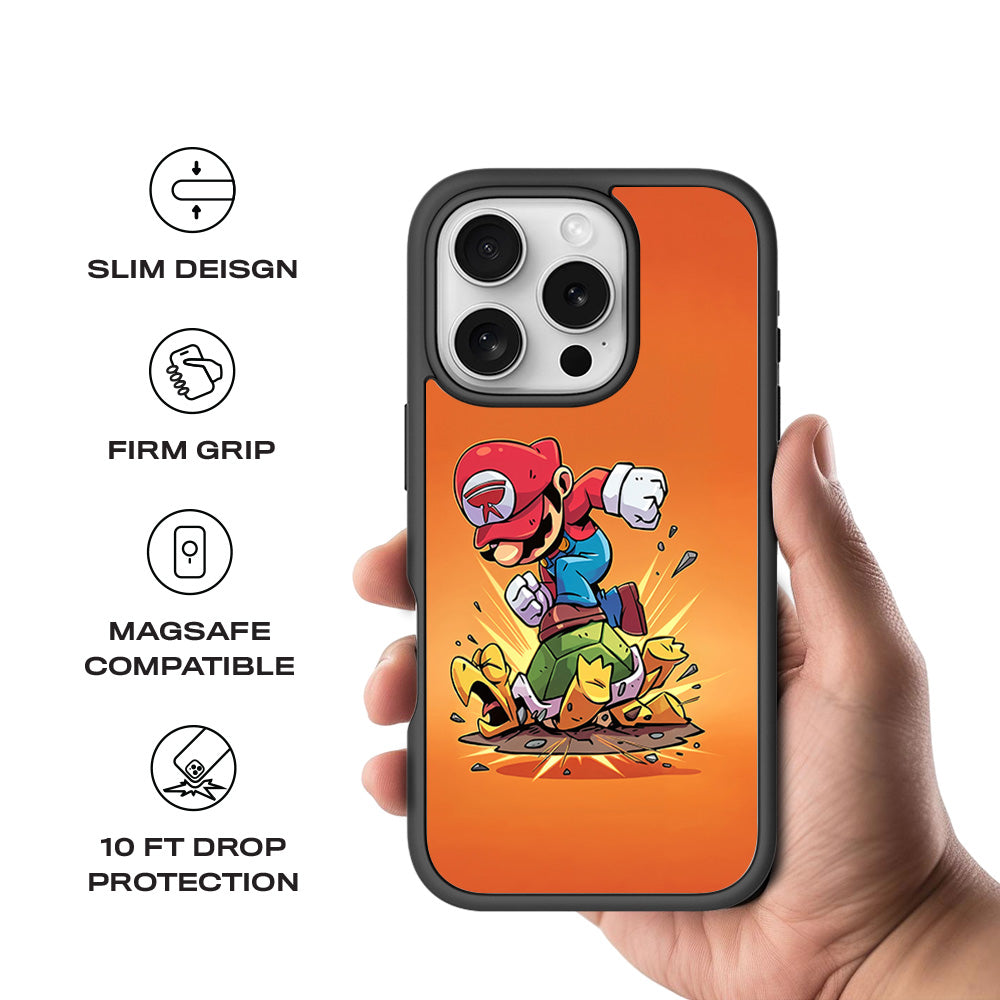 Super Mario Smash 3D Skin with Shockguard Armour Magsafe Case for Apple iPhone 16 Pro Max