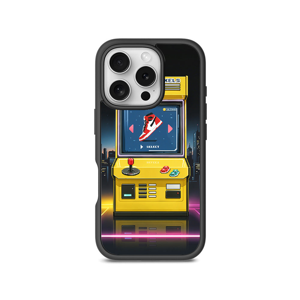 Pixel Sneaker Arcade 3D Skin with Shockguard Armour Magsafe Case for Apple iPhone 16 Pro