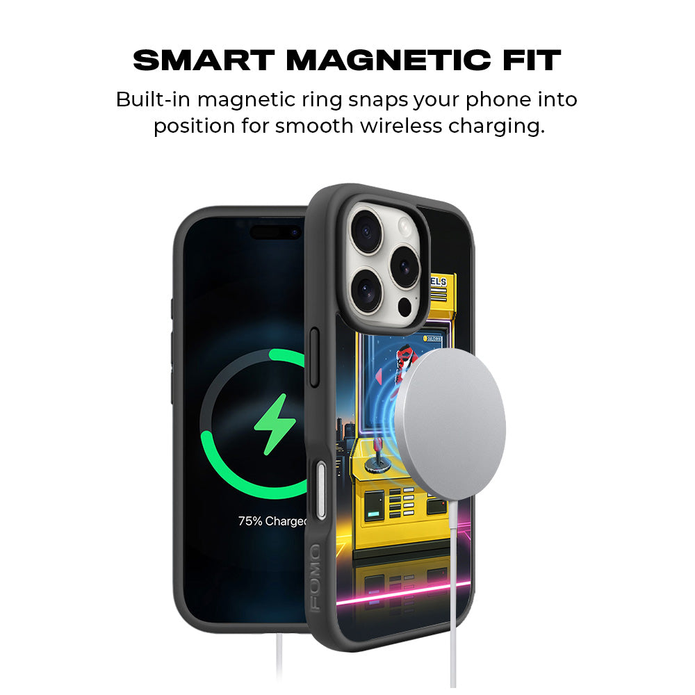 Pixel Sneaker Arcade 3D Skin with Shockguard Armour Magsafe Case for Apple iPhone 16 Pro
