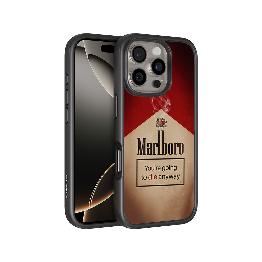 Marlboro Dark Humor 3D Skin with Shockguard Armour Magsafe Case for Apple iPhone 16 Pro