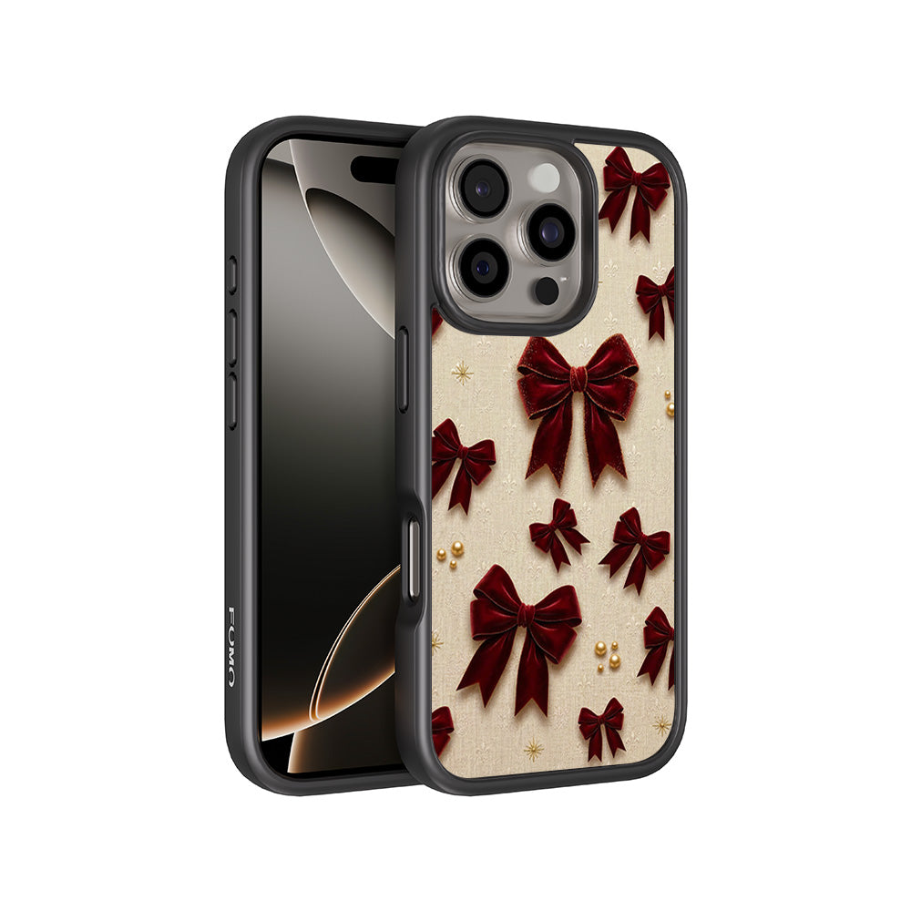 Red Bows 3D Skin with Shockguard Armour Magsafe Case for Apple iPhone 16 Pro