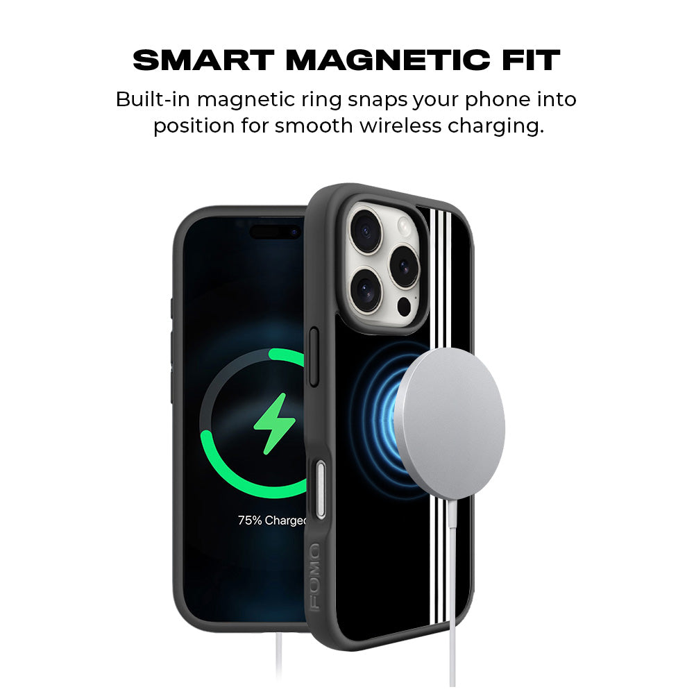 Adidas Logo 3D Skin with Shockguard Armour Magsafe Case for Apple iPhone 16 Pro