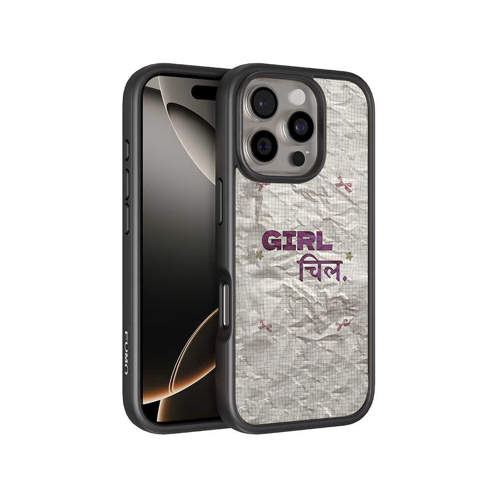Girl Chill 3D Skin with Shockguard Armour Magsafe Case for Apple iPhone 16 Pro
